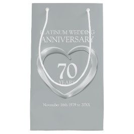 70ste Platina bruiloft jubileum foto cadeau tas Klein Cadeauzakje