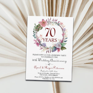 70ste Platina Verrassings Huwelijksjubileum Bloeme Kaart