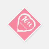 70ste trouwdag hart servet (Hoek)