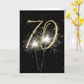 70ste trouwdag-sparklers kaart (Gele Bloem)