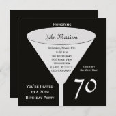 70ste Uitnodiging van het Verjaardagspartij 70 in  (Voorkant / Achterkant)