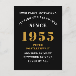 70ste verjaardag 1955 Zwart Goud Briefkaart