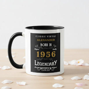 70ste verjaardag 1956 Legende Retro Zwart Persoonl Mok