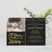 70ste verjaardag 70 JAAR IN HET MAKEN van zwart go Kaart (Staand voorkant)