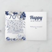 70ste verjaardag 70 Redenen We Love You Kaart (Binnen)