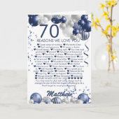 70ste verjaardag 70 Redenen We Love You Kaart (Gele Bloem)