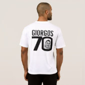 70ste verjaardag aangepaste naam en foto template t-shirt (Achterkant volledig)