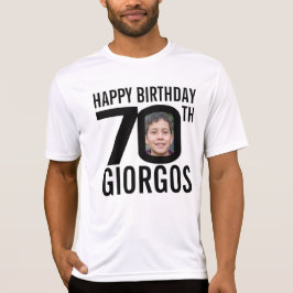 70ste verjaardag aangepaste naam en foto template  t-shirt