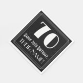 70ste verjaardag ~ Art Deco geïnspireerd look "70" Servet (Hoek)