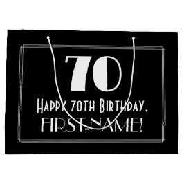 70ste verjaardag: Art Deco Geïnspireerde stijl "70 Groot Cadeauzakje