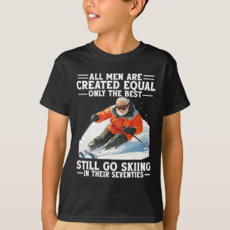 70ste verjaardag Beste mannen gaan nog skiën in hu T-shirt