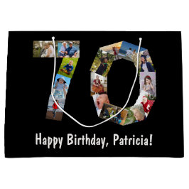 70ste verjaardag  Collage 15 foto nummer 70 leefti Groot Cadeauzakje