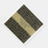 70ste verjaardag Cool nummer Patroon Goud/Zwart Servet (Hoek)