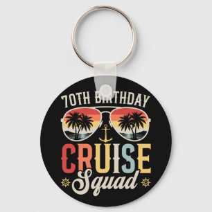 70ste Verjaardag Cruise Squad Familie Matching Cir Sleutelhanger