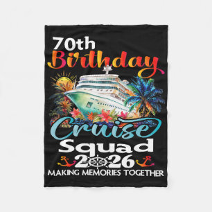 70ste Verjaardag Cruise Squad Vrienden Familie Vak Fleece Deken