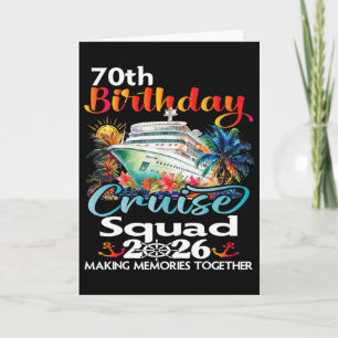70ste Verjaardag Cruise Squad Vrienden Familie Vak Kaart