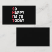 70ste verjaardag.. dus blij dat ik 70 ben vandaag  informatiekaartje (Voorkant / Achterkant)