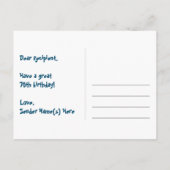 70ste verjaardag: Fun Stars Pattern, Rainbow 70, N Briefkaart (Achterkant)