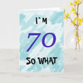 70ste verjaardag Funny Motivational Kaart (Gele Bloem)