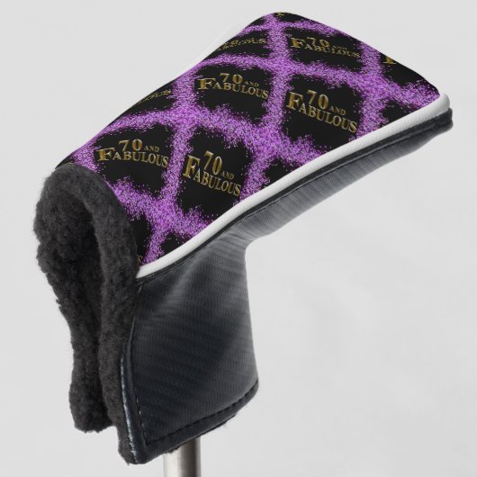 70ste verjaardag  golfheadcover (3/4 voorkant)