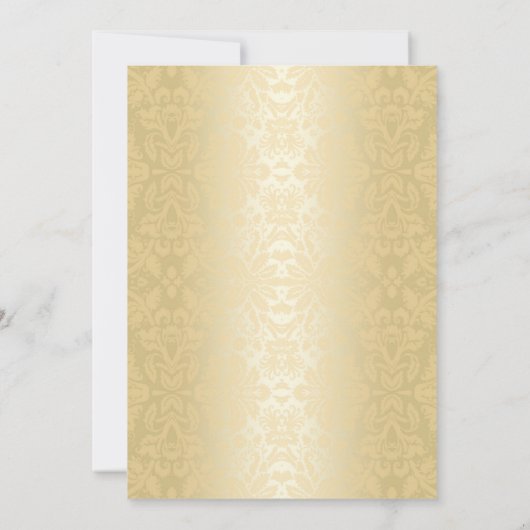 70ste verjaardag - Gouden Damask Kaart (Achterkant)