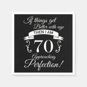 70ste verjaardag Humor nadert perfectie Servet