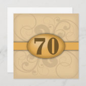 70ste verjaardag / jubileumfeest kaart (Voorkant / Achterkant)