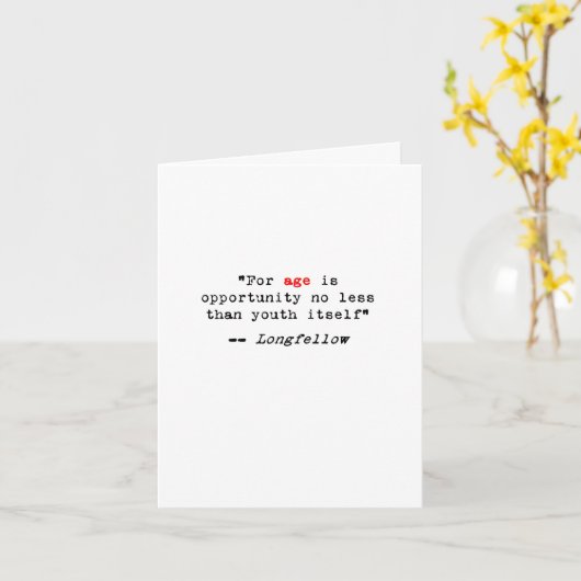 70ste verjaardag Kaart--Longfellow Kaart (Gele Bloem)