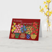 70ste verjaardag Kaart voor een grootvader, Flower (Gele Bloem)
