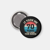 70ste verjaardag magneet (Voorkant / Achterkant)