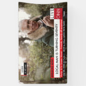 70ste verjaardag Mannen 🎉 Grappig TV Nieuws Fake Spandoek (Verticaal)