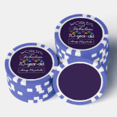 70ste Verjaardag Meest Fabulous Kleurrijke Pareltj Poker Chips (Opstapeling)
