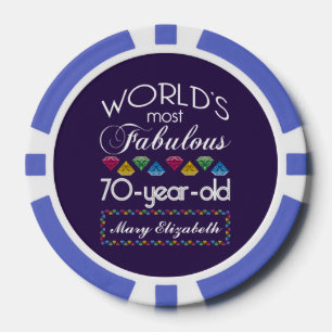 70ste Verjaardag Meest Fabulous Kleurrijke Pareltj Poker Chips