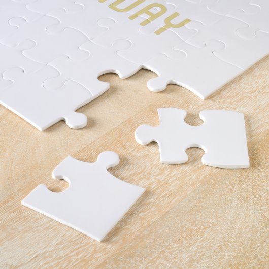 70ste verjaardag met chocoladetaart legpuzzel (Zijkant)