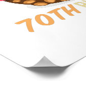 70ste verjaardag met chocoladetaart poster (Hoek)