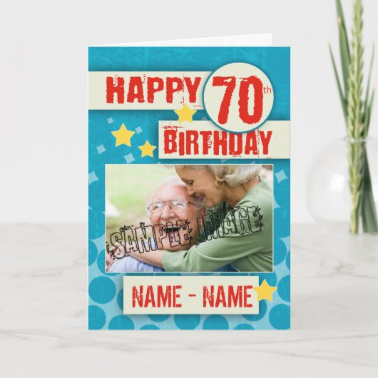 70ste Verjaardag met Modieuze Gevolgen - Uw Kaart (Voorkant)