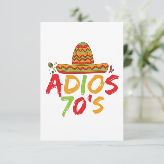 70ste verjaardag Mexicaans feest Cinco de Mayo Fie Bedankkaart (Staand voorkant)