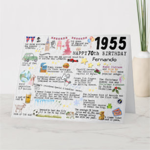 70ste verjaardag mijlpaal Verjaardag Kaart 1955 fe