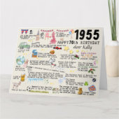 70ste verjaardag mijlpaal Verjaardag Kaart 1955 fe (Voorkant)
