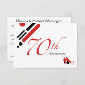 70ste verjaardag (mod vogels) kaart (Voorkant / Achterkant)