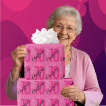 70ste verjaardag moderne roze typografie