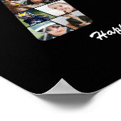 70ste verjaardag Nummer 70 Foto collage cadeau Poster (Hoek)