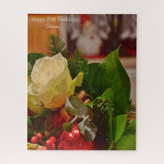 70ste verjaardag oma. legpuzzel (Verticaal)