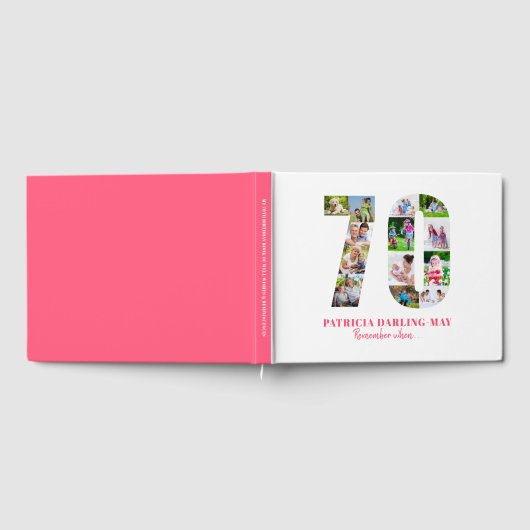 70ste verjaardag Onthoud wanneer ... Roze Fotocoll Gastenboek (Volledig)