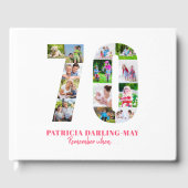 70ste verjaardag Onthoud wanneer ... Roze Fotocoll Gastenboek (Voorkant)