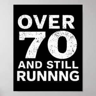 70ste verjaardag Oudere hardlopers Over de heuvel Poster