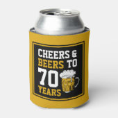 70ste verjaardag Proost & Bieren voor 70 jaar Grap Blikjeskoeler (Blikje Voorkant)