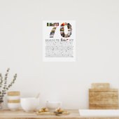 70ste verjaardag redenen waarom we van je houden m poster (Keuken)