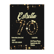 70ste verjaardag senioren digitale elegante feestj