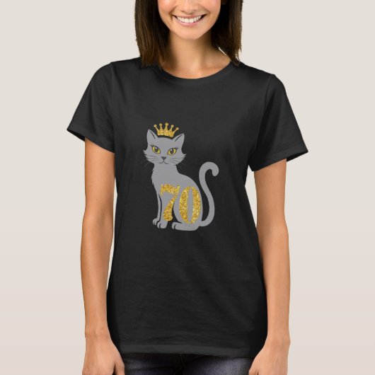70ste verjaardag Shirt voor Cat Lover (Voorkant)